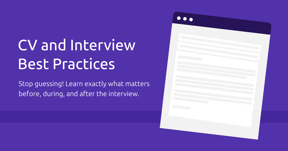CV and Interview Best Practices cover image